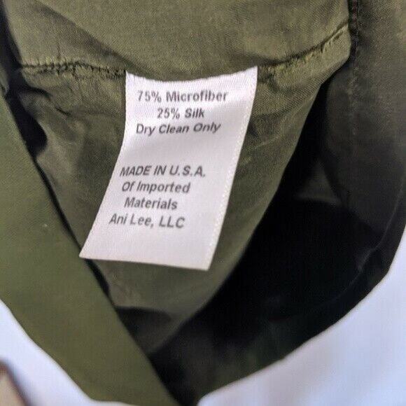 Ani Lee Skirt Women 2 XS Green Silk Blend Cupcake Layer Ruffle High Rise Mini - Picture 4 of 5